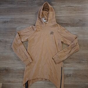 Civil The Extended Scallop Hooded Sweatshirt 'REGIME' Side Zipper Detailed Men S